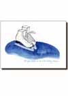 White Ice Skates on a Blue Pond Holiday Christmas Card Box